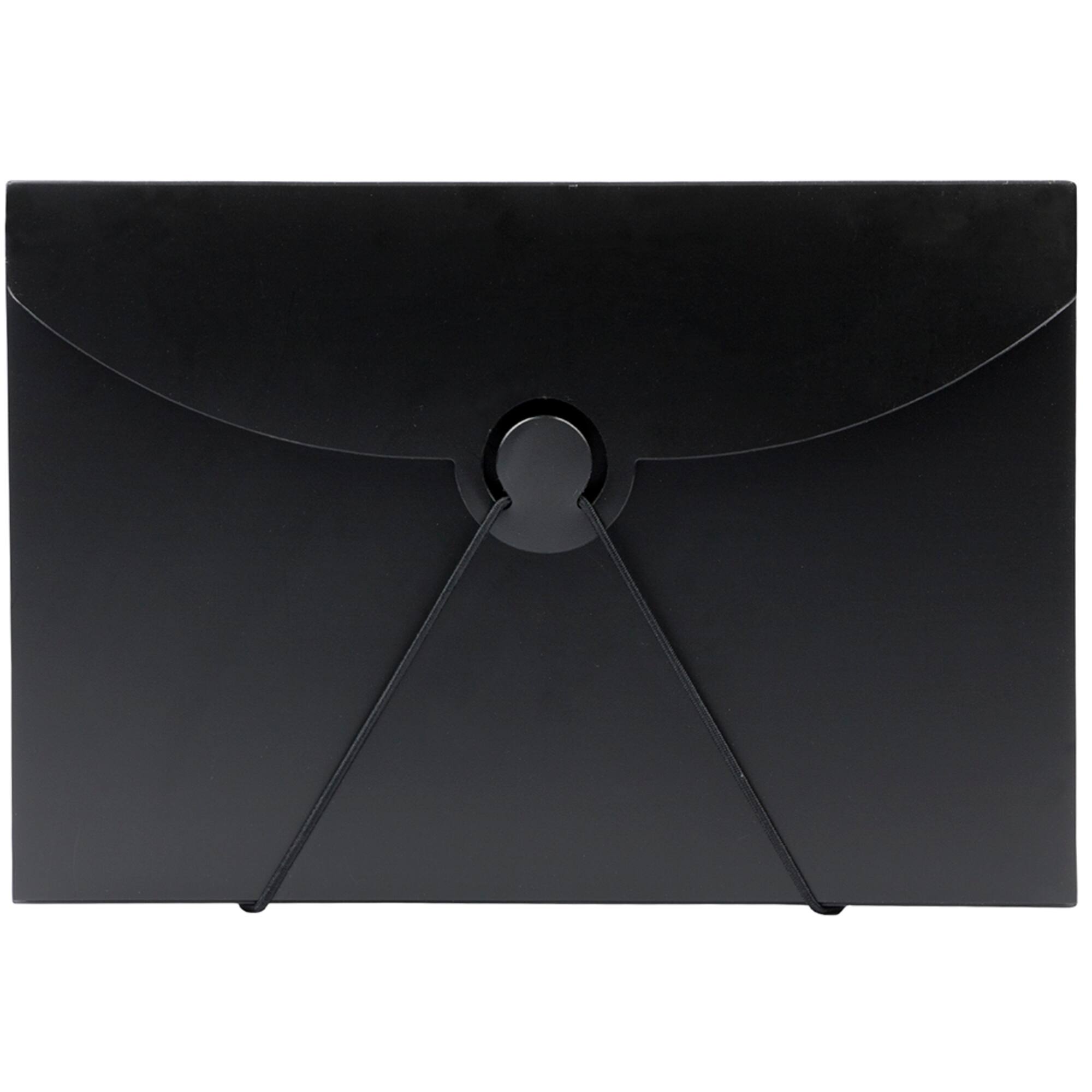 JAM Paper Black 9.5" x 12" Plastic Portfolio